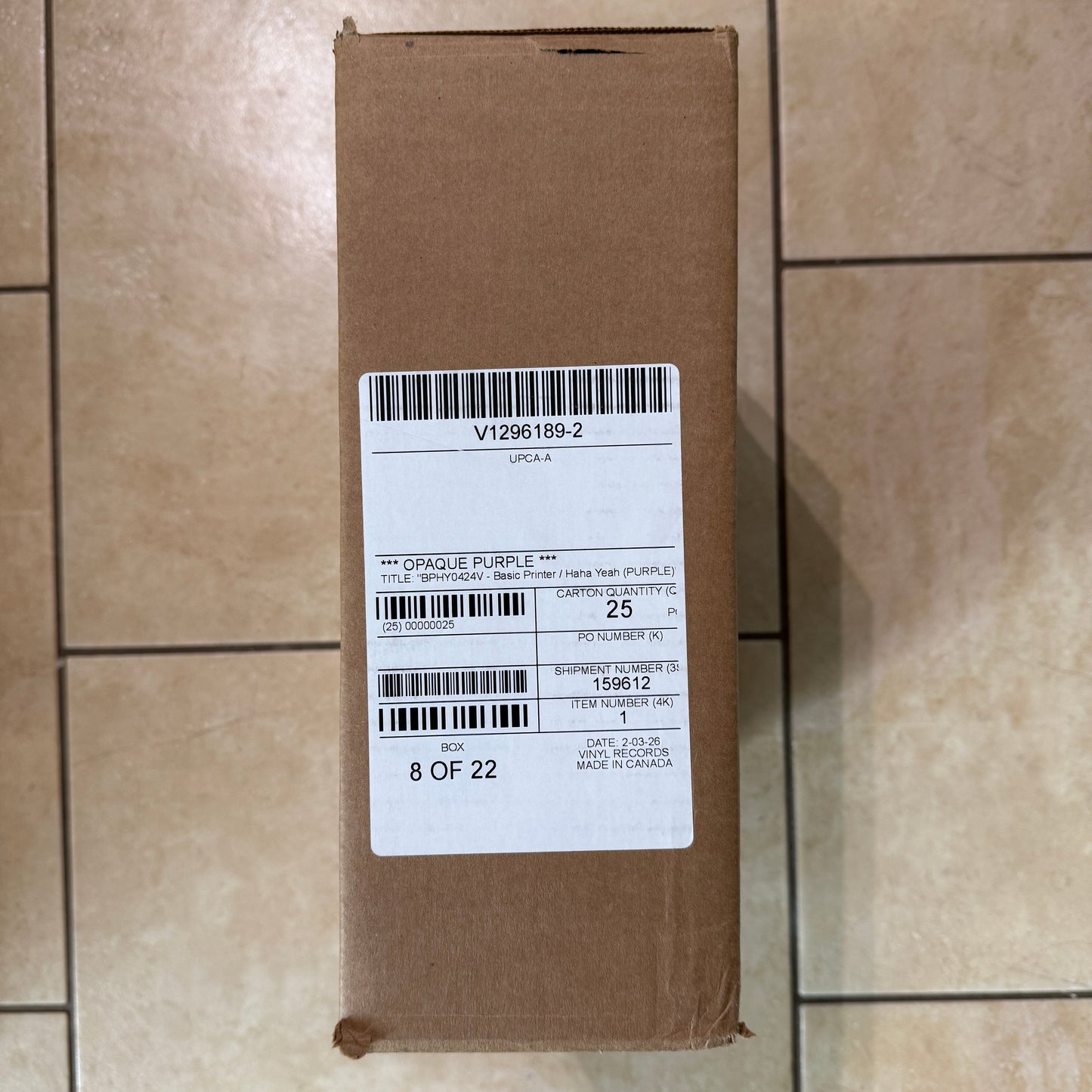 Fantastic Wrist Vinyl (Factory Sealed Case of 25)