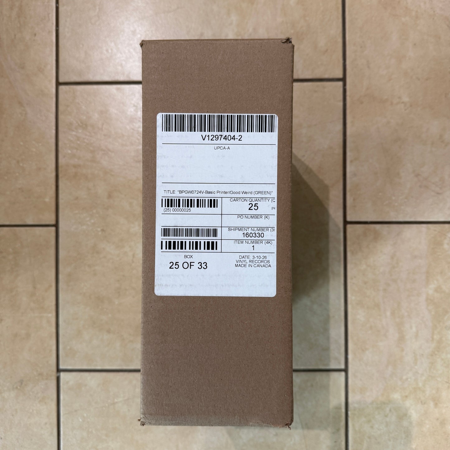 Good Weird Vinyl (Factory Sealed Case of 25)