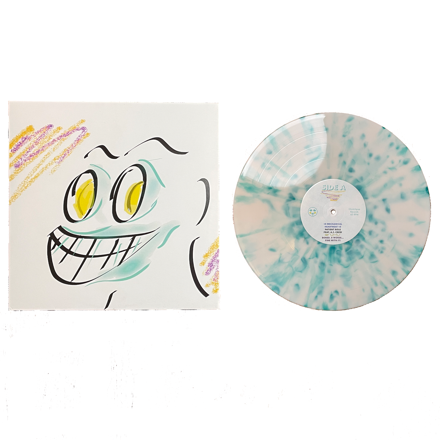 "Haha Yeah" White Splatter Vinyl